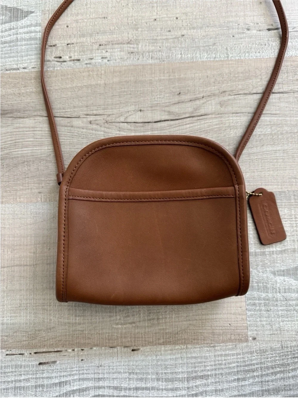 Vintage Coach Crossbody Bag Tanned Leather